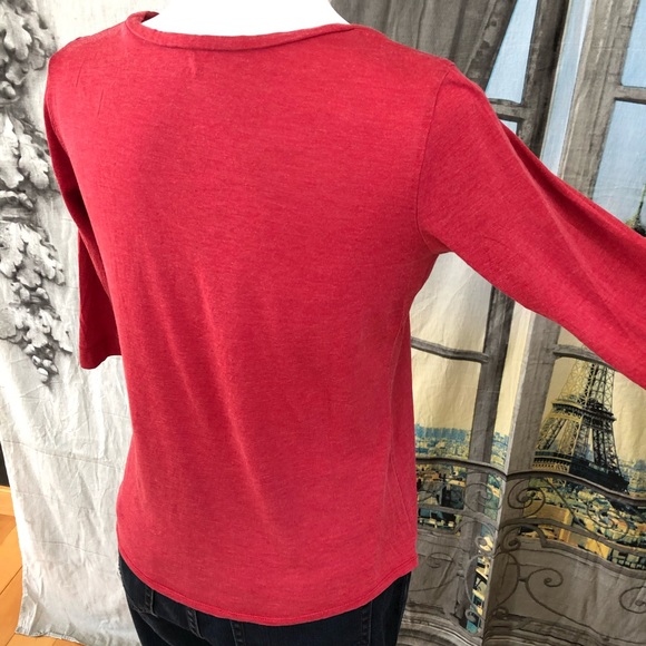 Eileen Fisher Red Silk Scoop Neck Top Size Small - Picture 4 of 7